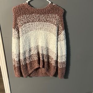 light pink and white striped sweater